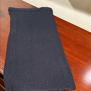 Catherine Malandrino Black Ribbed Pencil Skirt